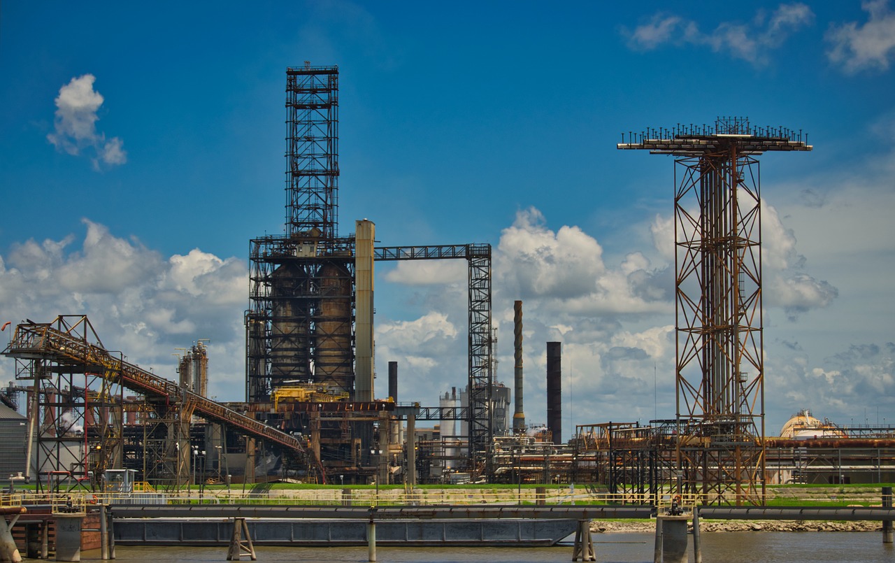 Oil refinery in New Orleans, Louisiana.