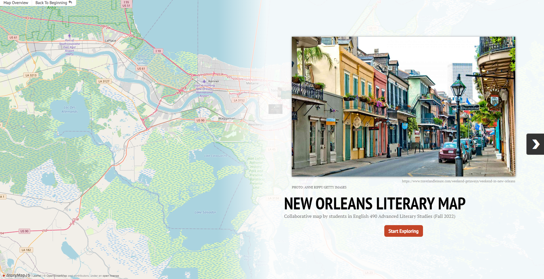 New Orleans Literary Map